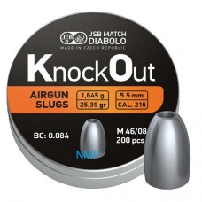 JSB Knockout Slug .216 Pellets 5.50mm .22 calibre 25.39gr Tins of 200