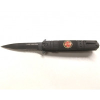 7 inch Lock Knive Action Tactical Rescue Knives P-528-FBK (Fire Fighter) FD (Black)