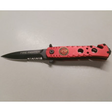 7 inch Lock Knive Action Tactical Rescue Knives P-530-FD (Fire Fighter) FD (Red)