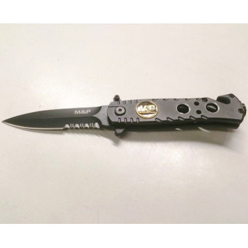 7 inch Lock Knive Action Tactical Rescue Knives P-530-MP-G (Military Police) MP (Grey)