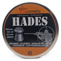 Cometa Hades Pellets hollow point head .22 calibre 5.50mm 15.89 Grains tin of 250