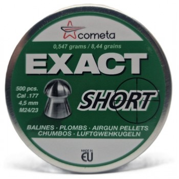 Cometa Exact Shorts Pellets 4.52mm .177 Calibre 8.44 grain Tin of 500