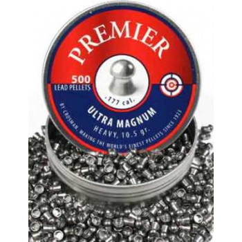CROSMAN Premier Ultra Magnum Round head .177 calibre Air Gun Pellets 10.50 grains tin of 500