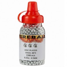 Fireball® Airgun 4.5mm high-polished Steel zinc coating BB 1500 pcs Bottle