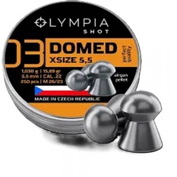 Olympia Shot Pellets DOMED with a round head .22 calibre 15.89 grain tin of 250