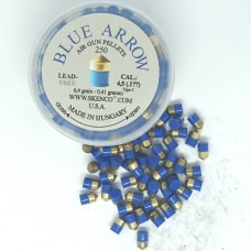 Skenco Blue Arrow Pellets .177 (4.5 mm) caliber 6.4 grains lead free tub of 250 (for airguns with short rotary magazines)