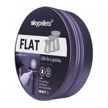 Sky Pellets Flat Heavy 4.50mm .177 calibre 8.17gr tin of 500