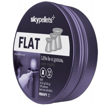 Sky Pellets Flat Heavy 5.51mm .22 calibre 15.43gr tin of 250