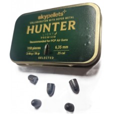 Sky Pellets Hunter Slugs 6.35mm .25 calibre 38gr tin of 110