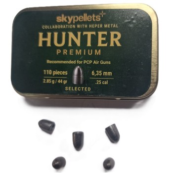 Sky Pellets Hunter Slugs 6.35mm .25 calibre 44gr tin of 110
